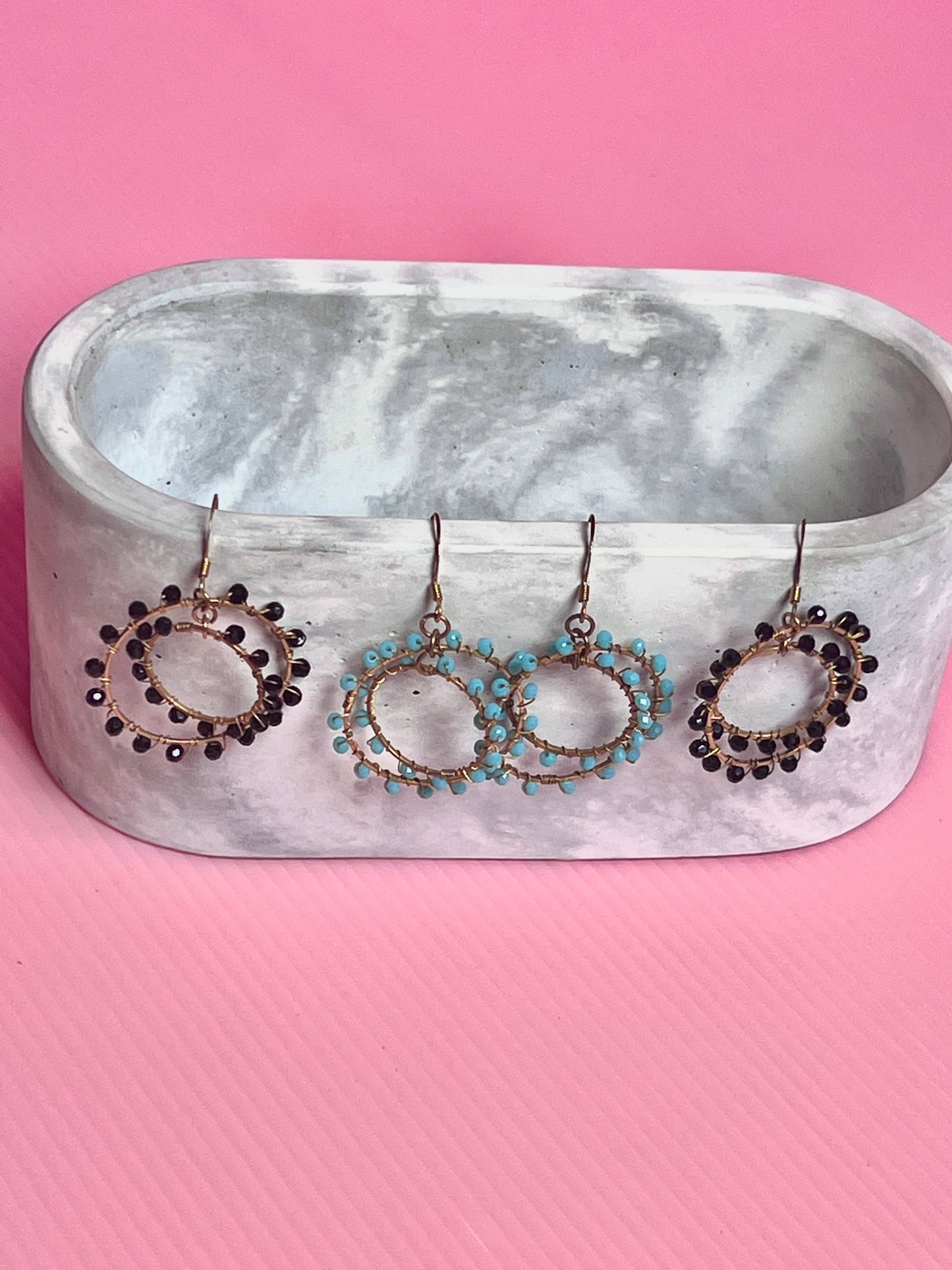 Just Gaya's Small Circle Chandelier Earrings