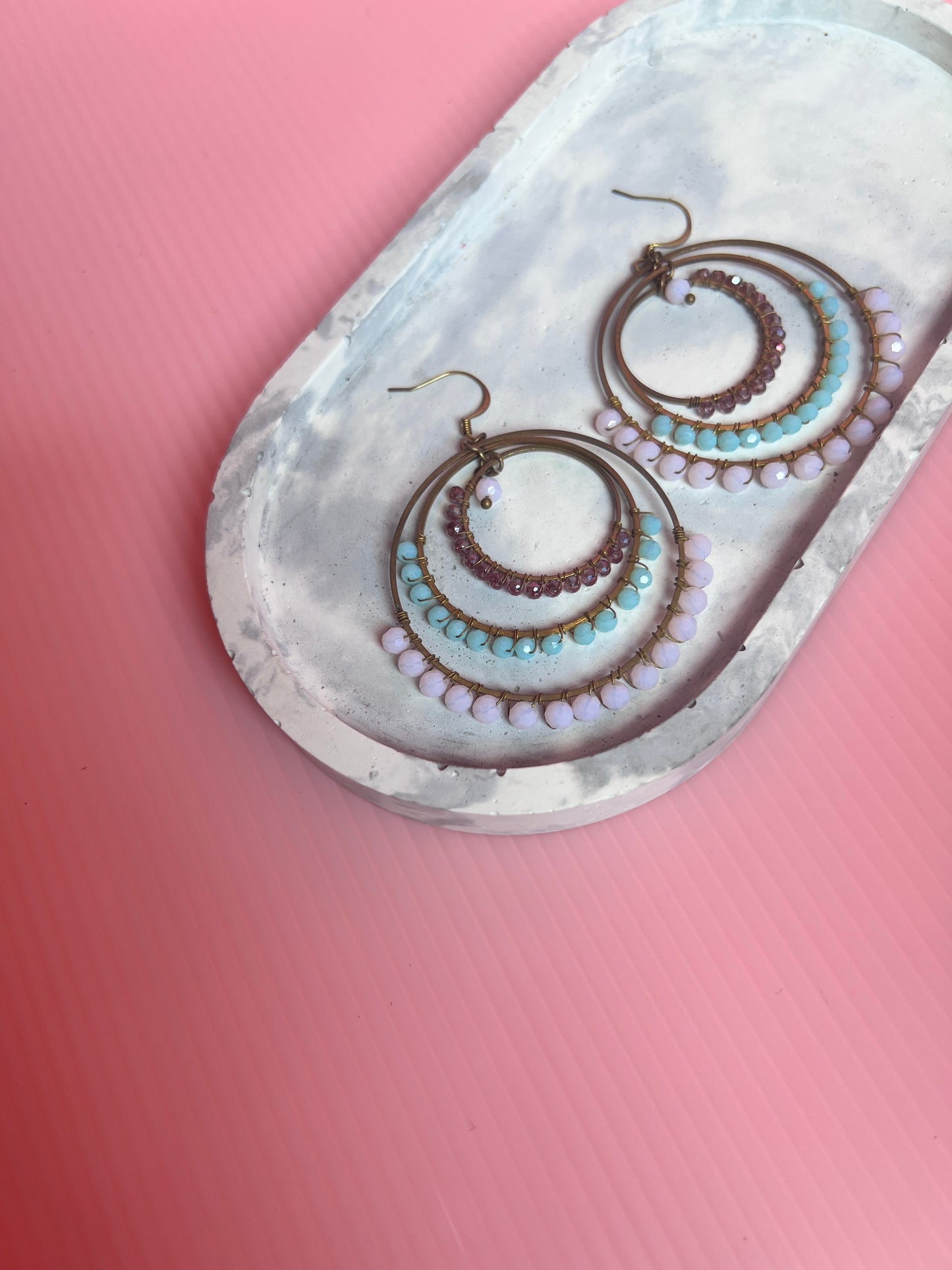 Just Gaya's Large Triple Circle Chandelier Earrings
