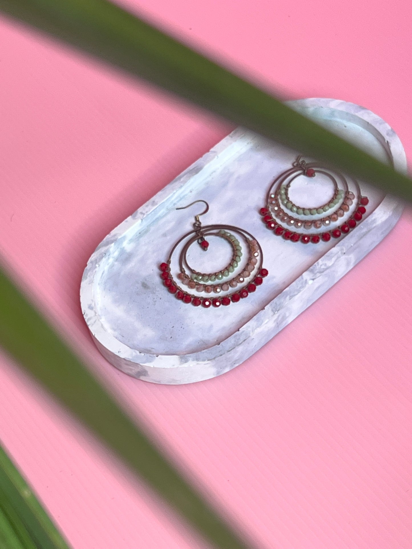 Just Gaya's Large Triple Circle Chandelier Earrings