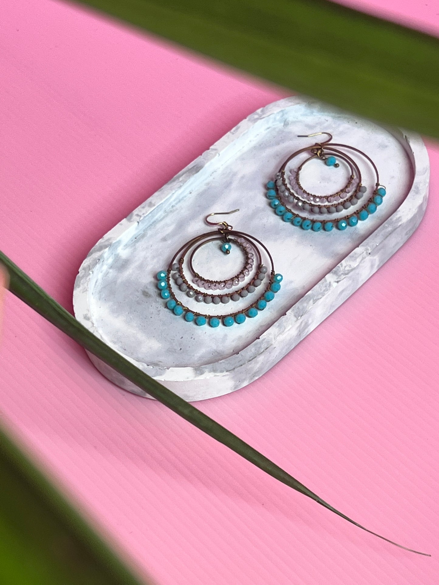 Just Gaya's Large Triple Circle Chandelier Earrings
