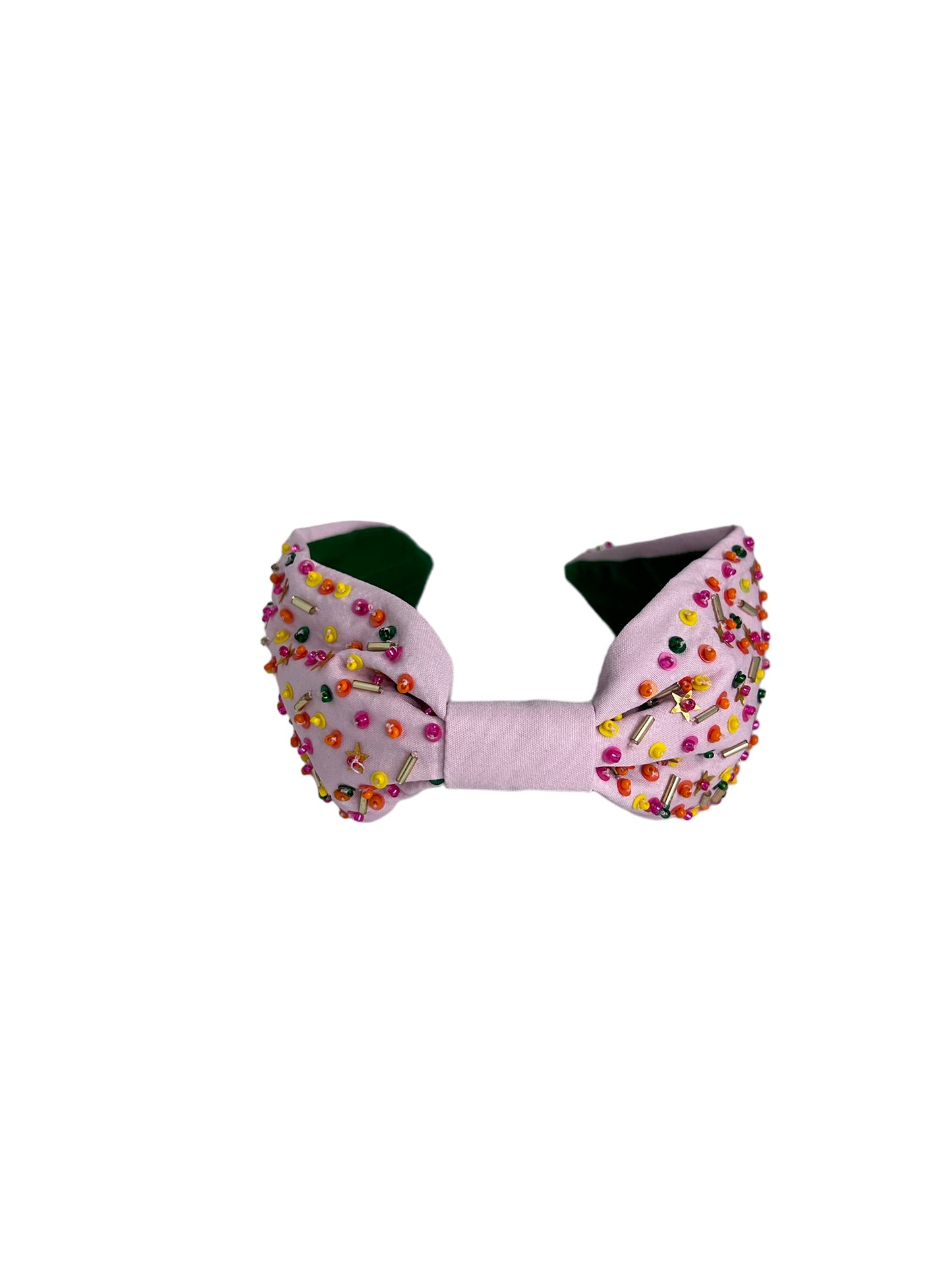 Headbands - Baby Pink Multi-Coloured Polka Dots