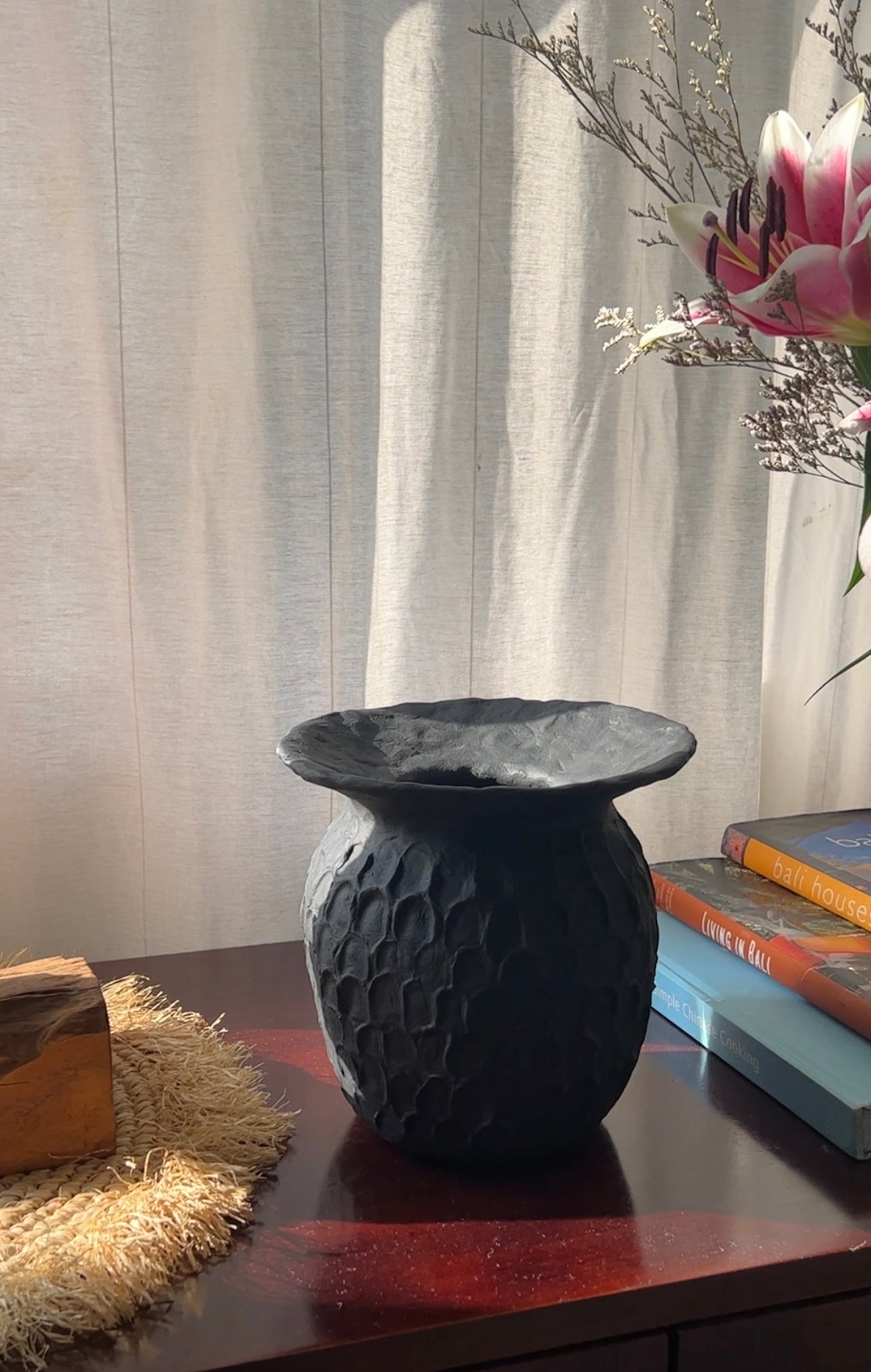 Pebbled Vase Paper Mache