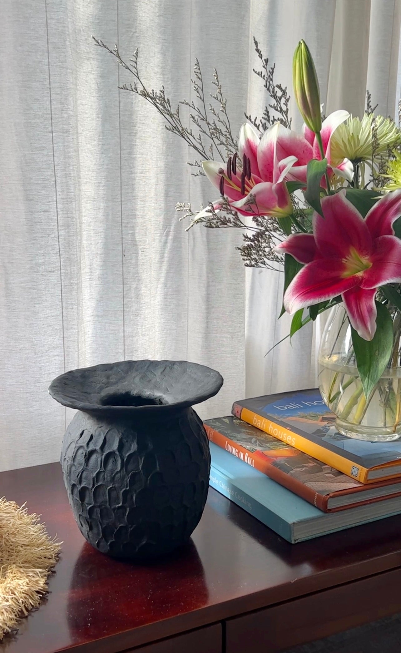 Pebbled Vase Paper Mache