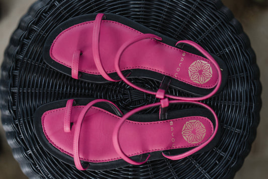 Eva Gladiator Sandals Genuine Leather (Pink) 40%