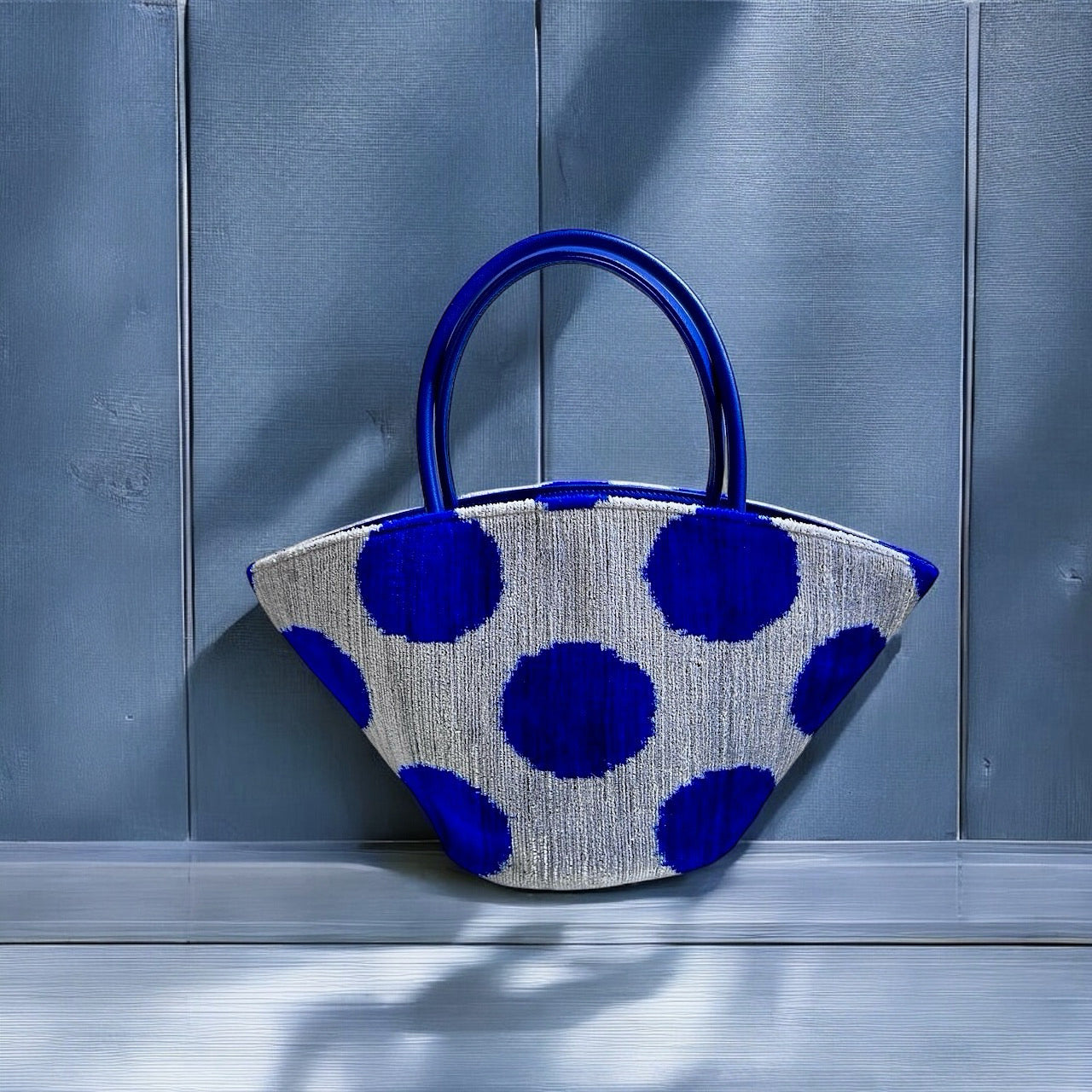 Luna Bag Blue Polka Dot