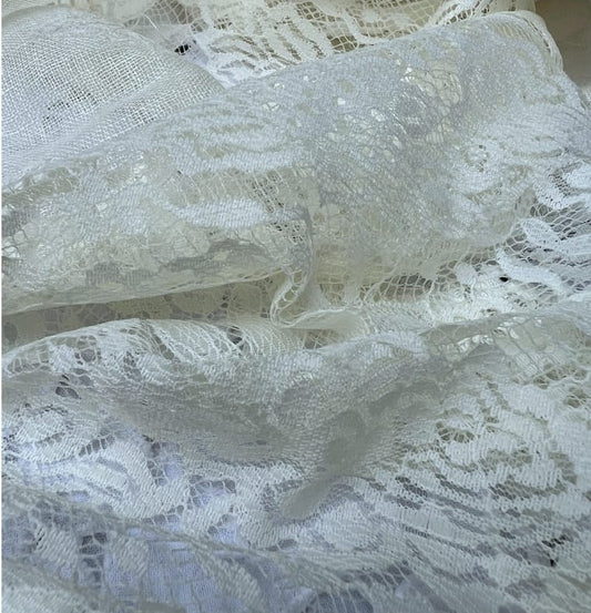 Wahine Shawl -Cream Lace (silk and linen)