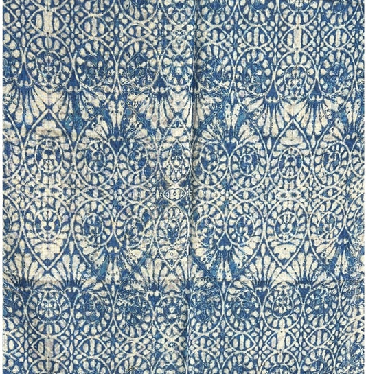 Wahine Shawl - Patterned blue