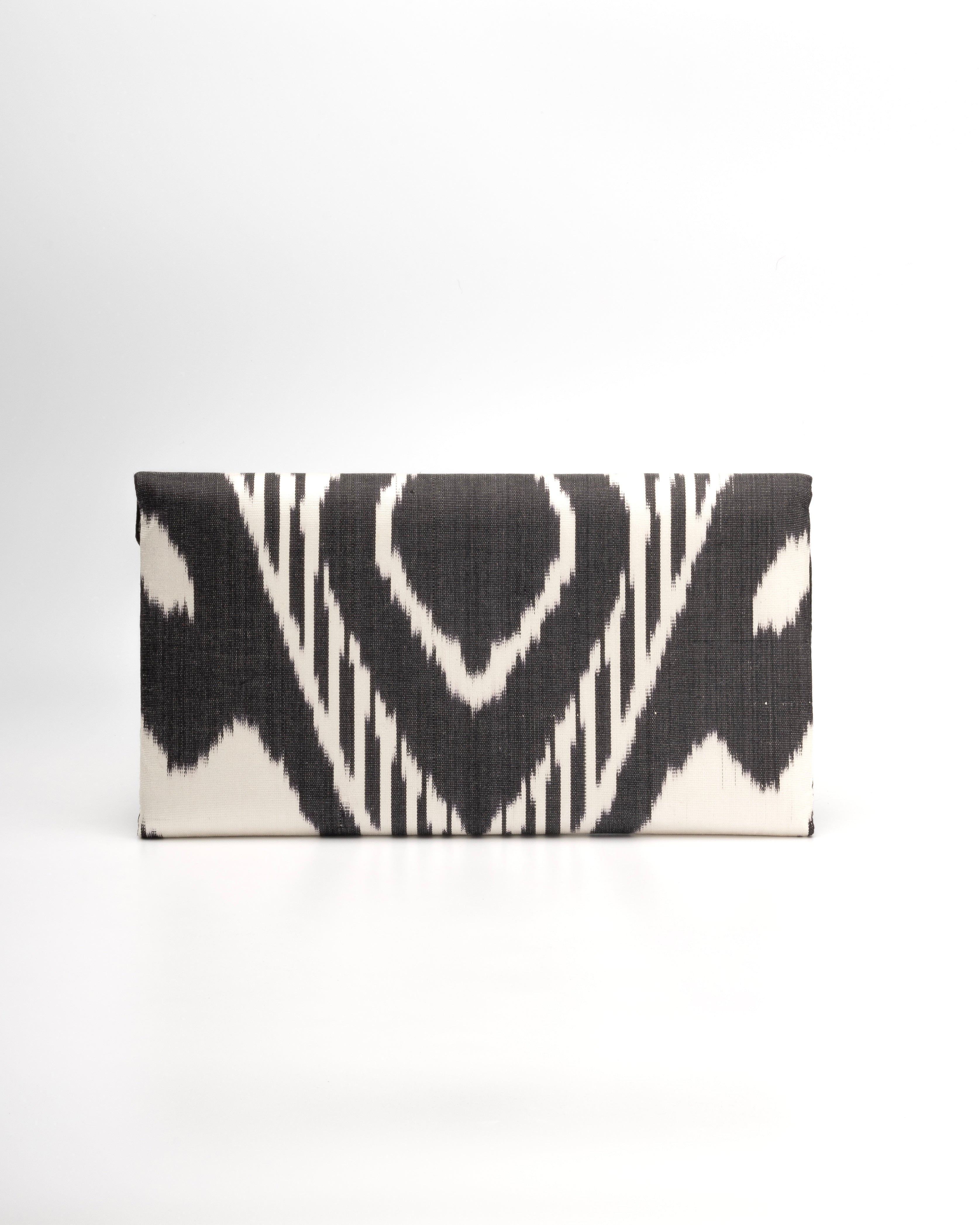 Capturing the beauty of handwoven textiles in a Frankitas classic envelope clutch