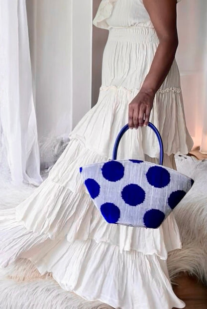 Luna Bag Blue Polka Dot