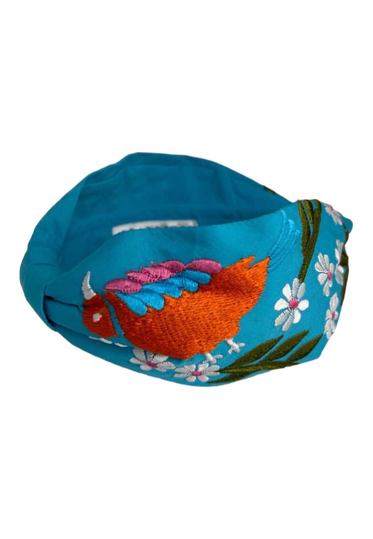 Headbands - Blue with Bird &amp; Flowers