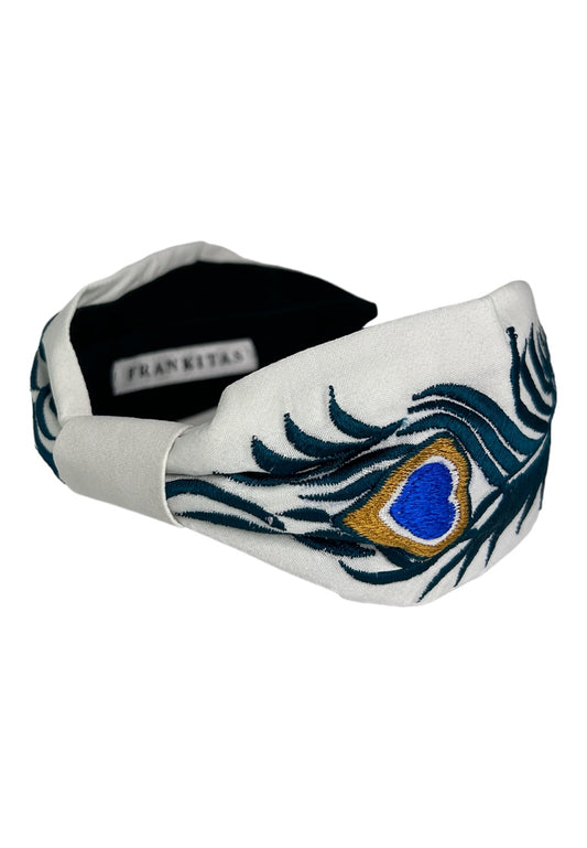 Headbands - Peacock Feather Embroidered