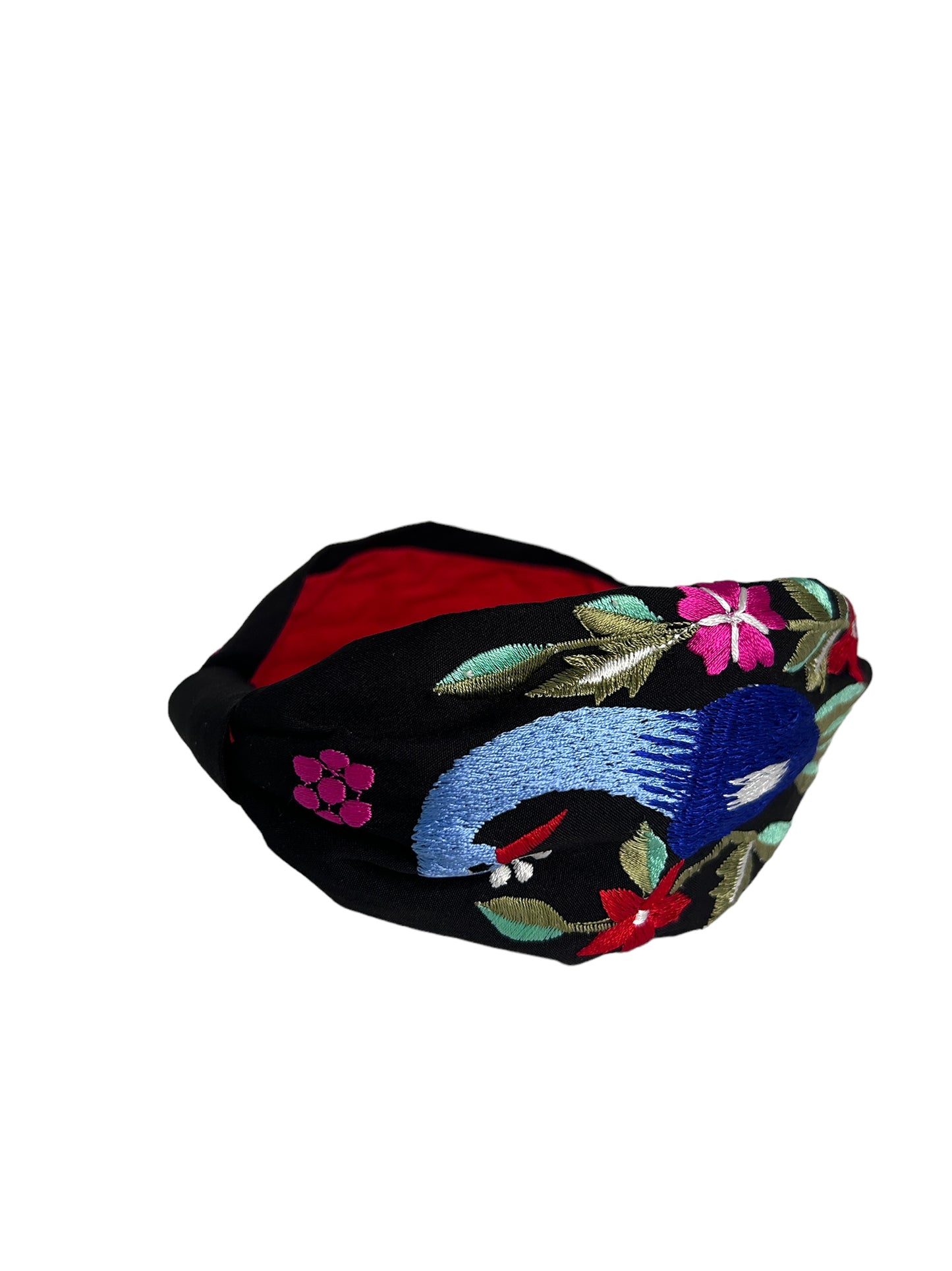 Headbands - Blue Peacock Embroidered