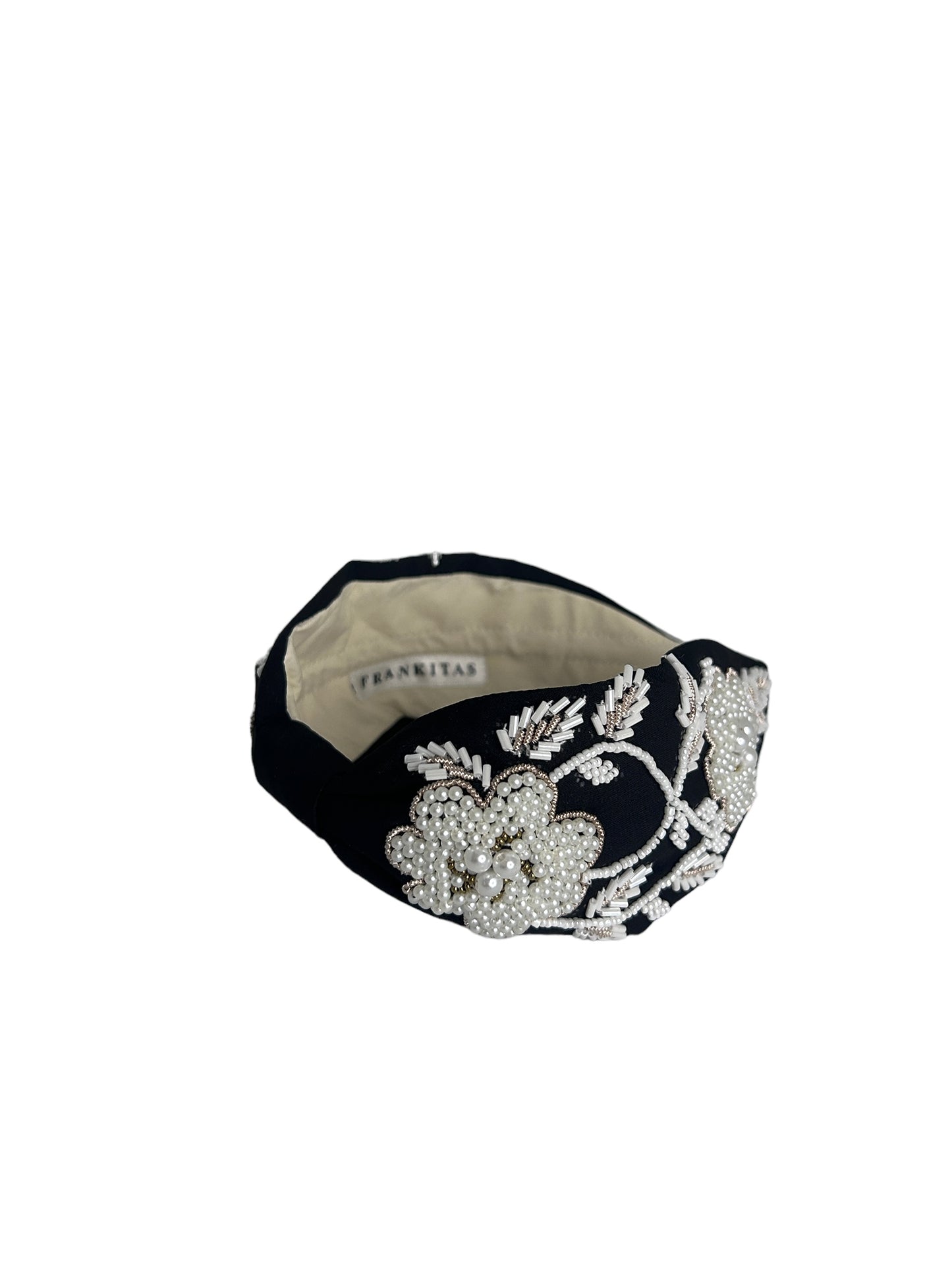Headbands - Classic Black with White Flowers