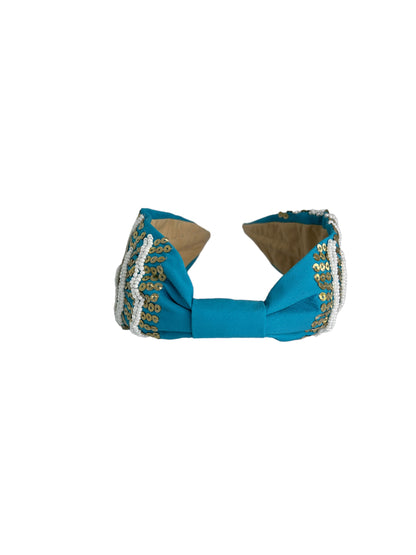 Headbands - Turquoise Gold Abstract