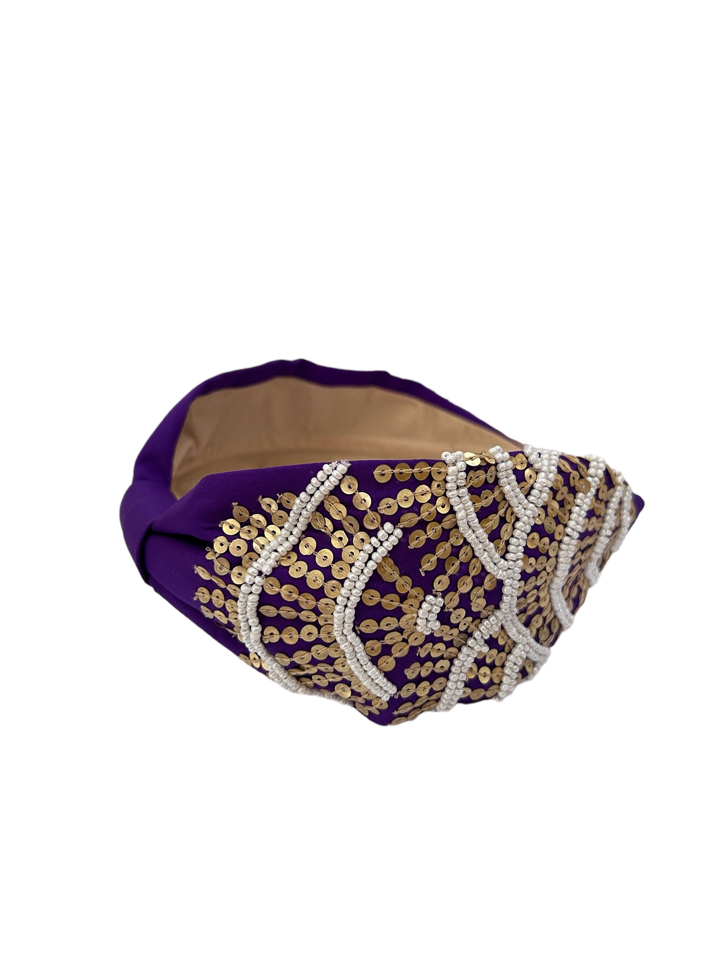 Headbands - Purple Gold Abstract