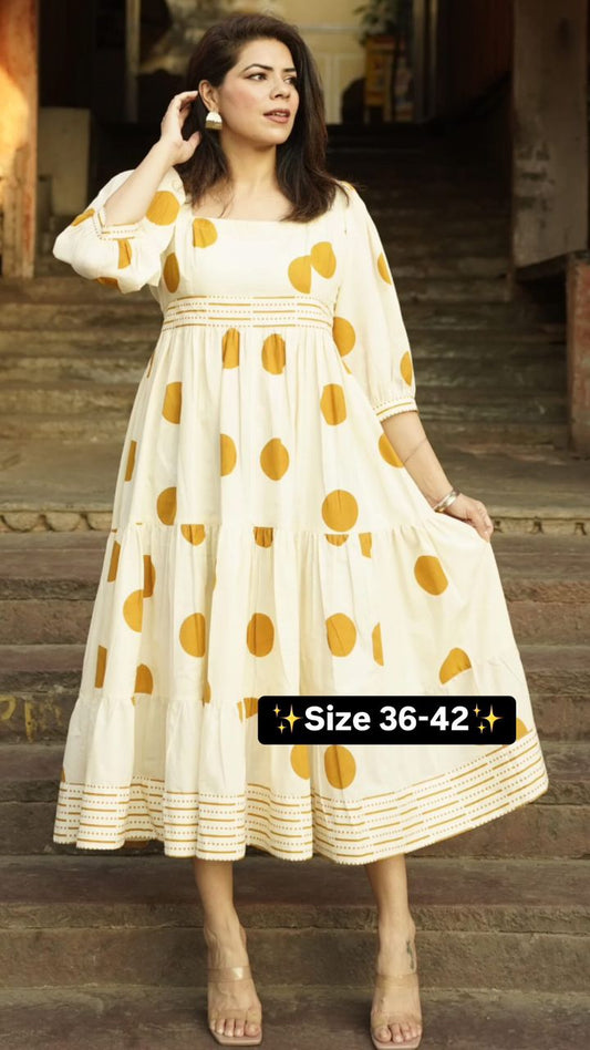 Mustard Polka Dot Dress