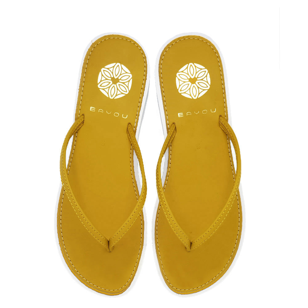 Zara Leather Sandals (Mustard)