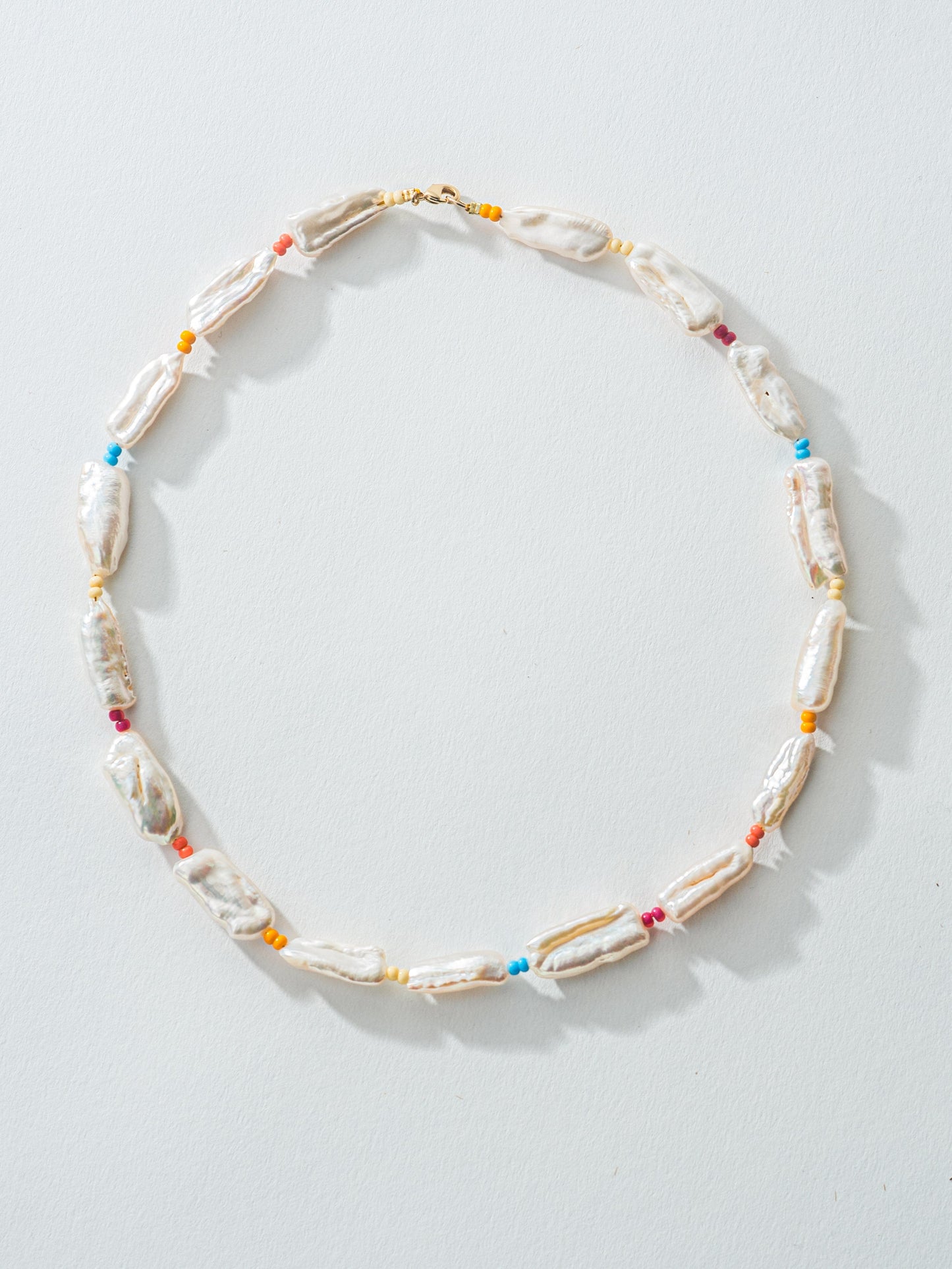 Zoe Multicoloured Beads & White Pearls